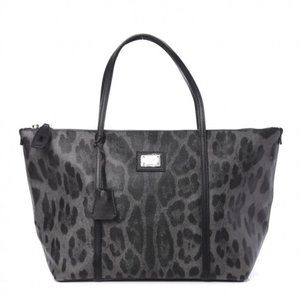 Dolce and Gabbana Leopard Coates Canvas tote